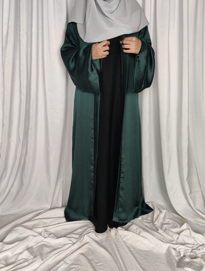 Luxury Silk Coat- (Emerald)