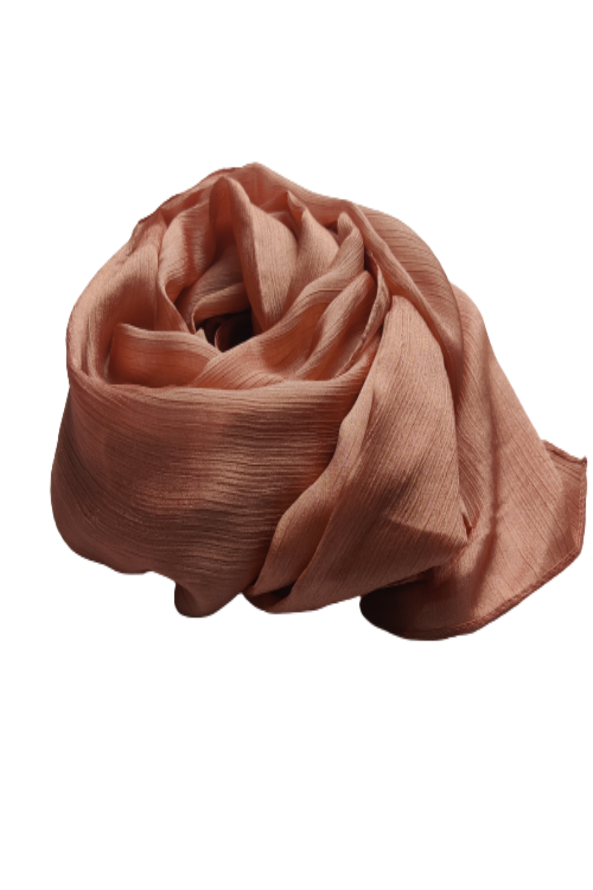Crinkle Silk Hijab ( Peachy Rose)