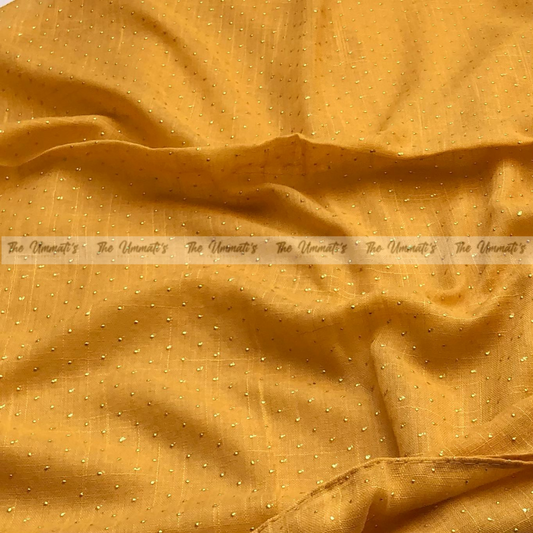 Gold Dotted Hijab - Mustard