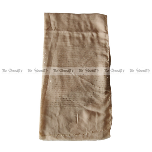 Sequin Hijab - Beige