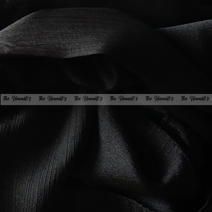 Crinkle Silk Hijab ( Black )