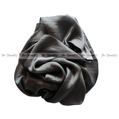 Crinkle Silk Hijab ( Silver )