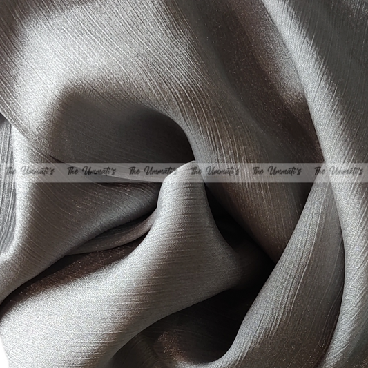 Crinkle Silk Hijab ( Pearl Silver )