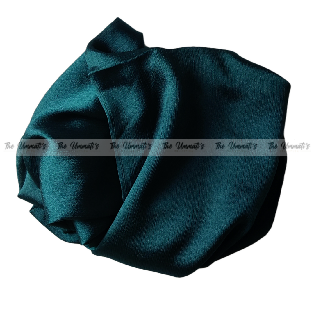 Crinkle Silk Hijab ( Teal)