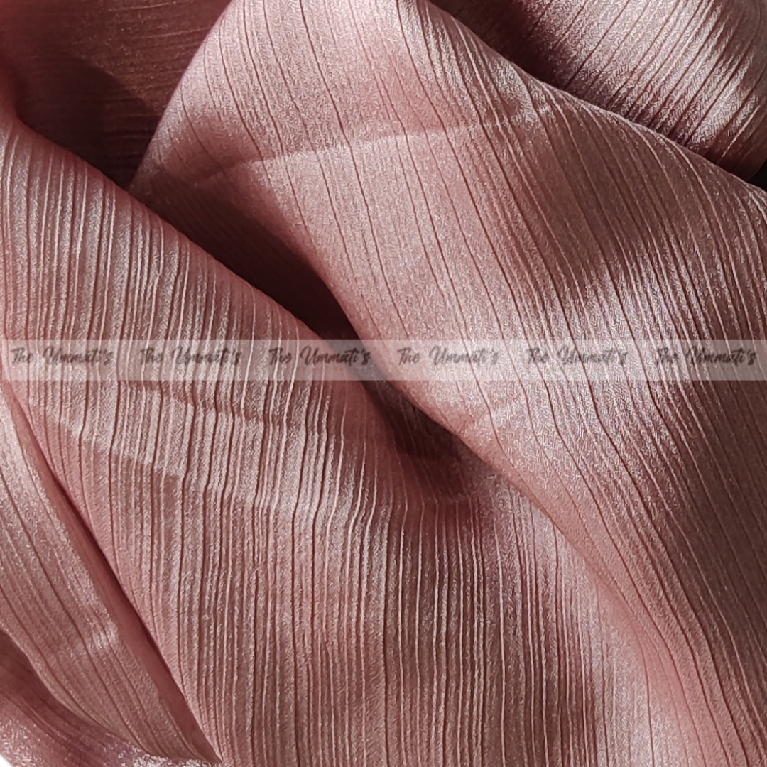 Crinkle Silk Hijab ( Rose )