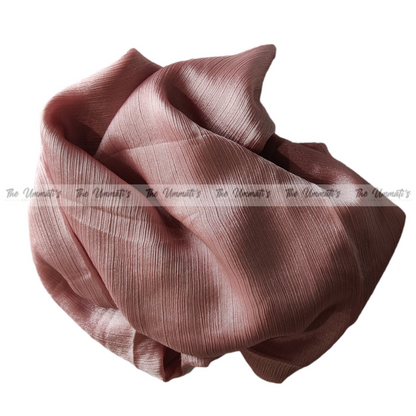 Crinkle Silk Hijab ( Rose )