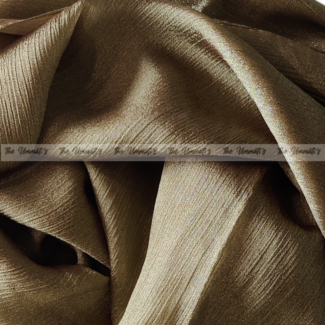 Crinkle Silk Hijab ( Gold)