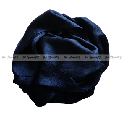 Crinkle Silk Hijab ( Saphire Blue)
