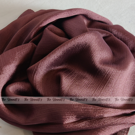 Crinkle Silk Hijab ( Garnet)