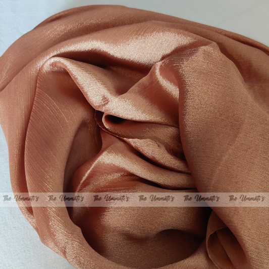 Crinkle Silk Hijab ( Lux Orange)