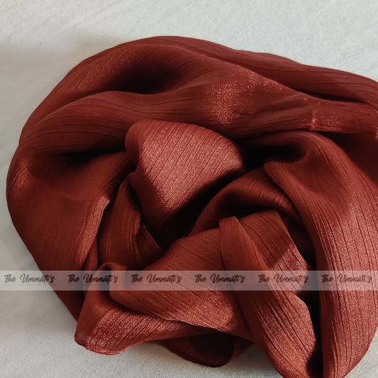 Crinkle Silk Hijab ( Copper )